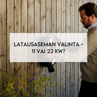  Sähköauton latausasema kodin seinällä 11kw ja 22kW