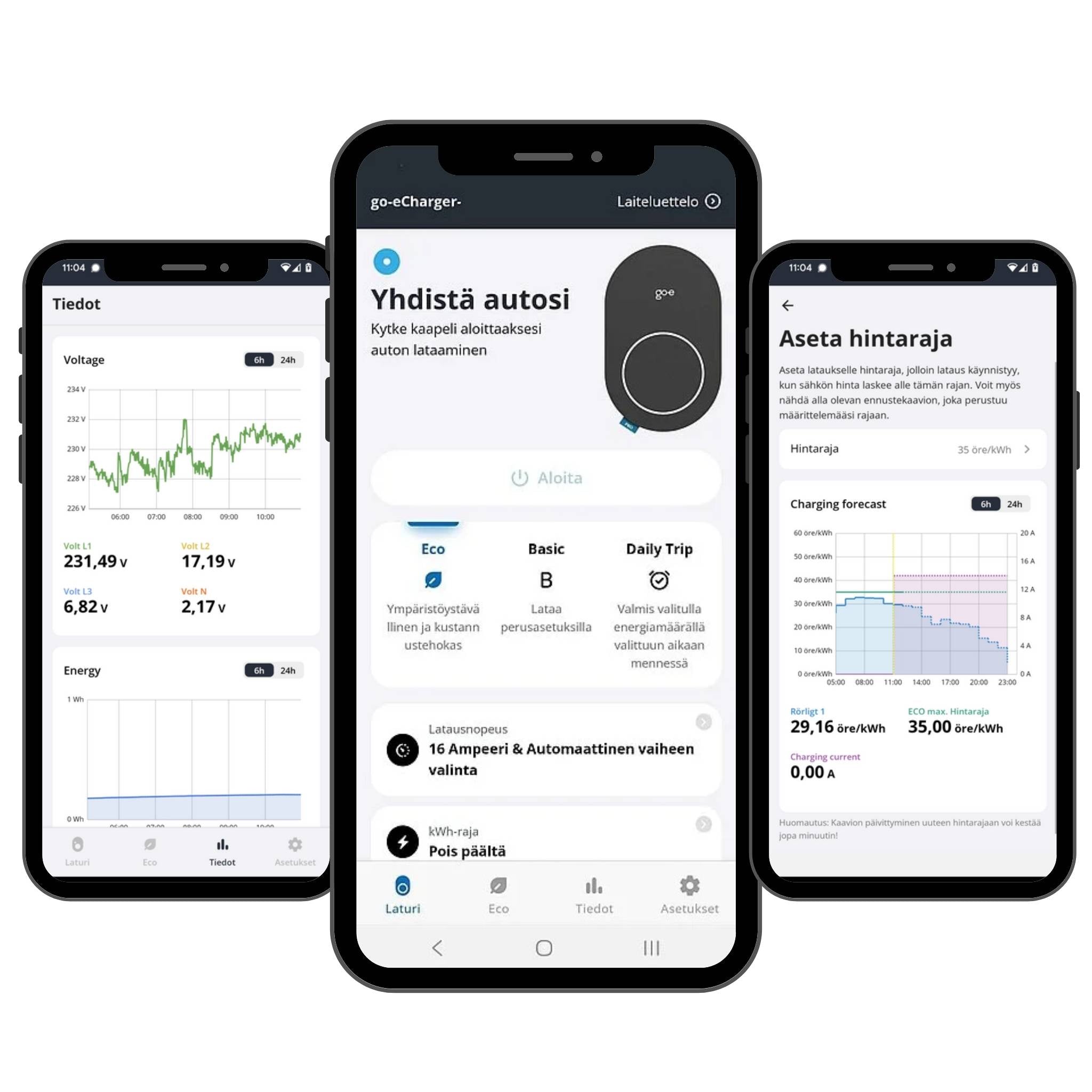 go-e sovelluksella voit hallita latausasemaa